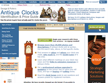Tablet Screenshot of antiqueclockspriceguide.com